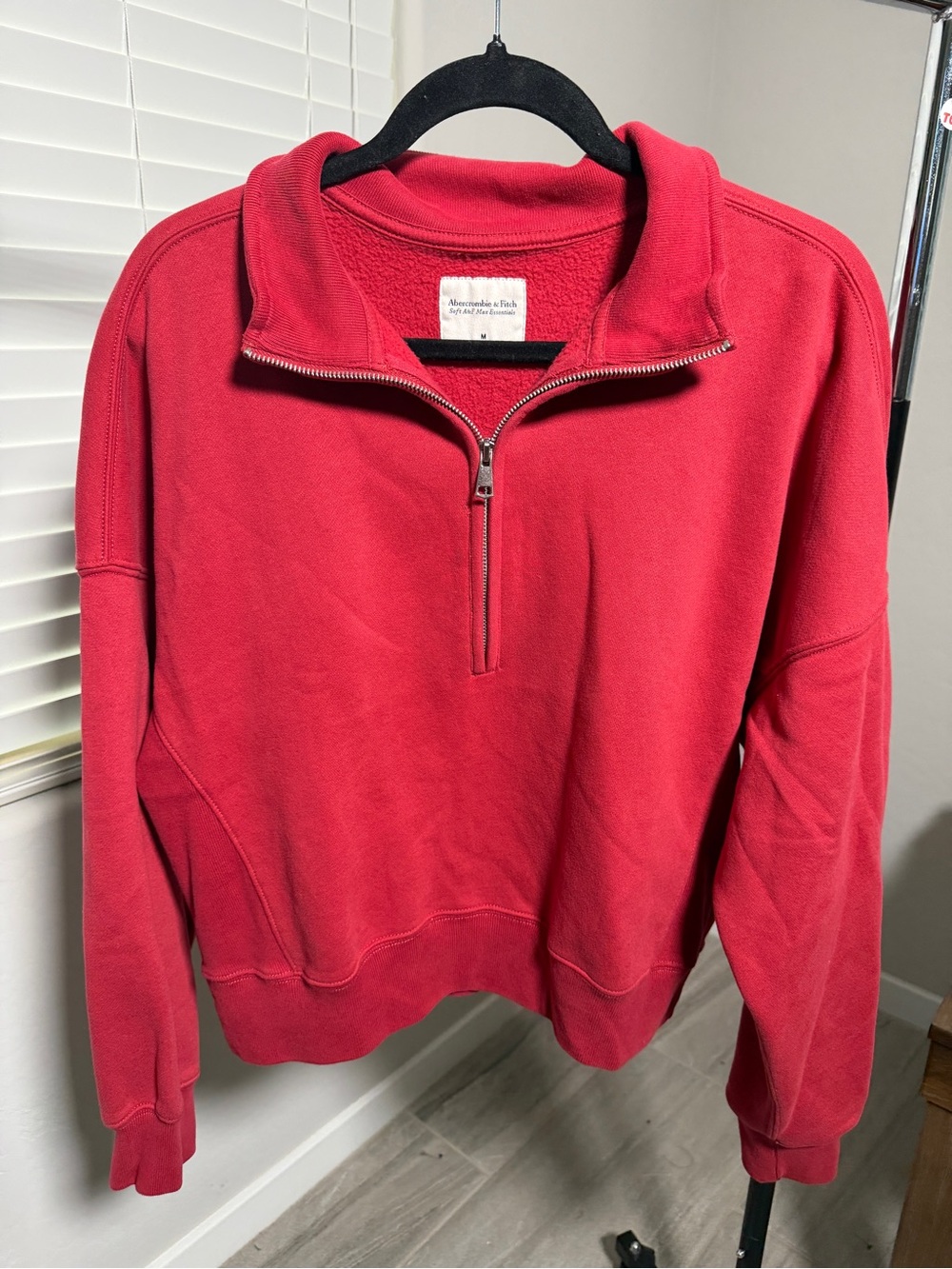 Abercrombie & Fitch Women’s Crimson Half-Zip Fleece Pullover